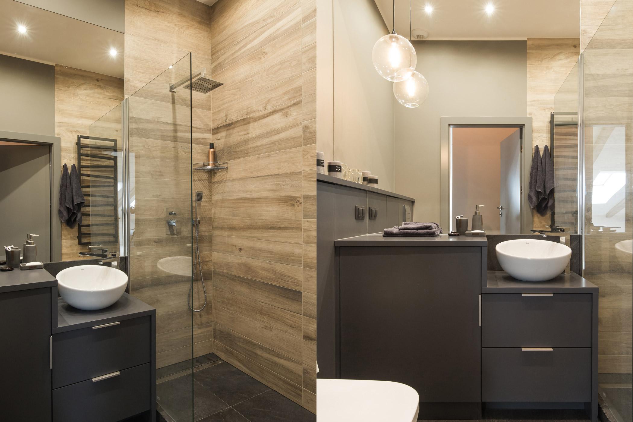 łazienka wykonana w nowoczesnym stylu w mieszkaniu pod klucz Warszawa